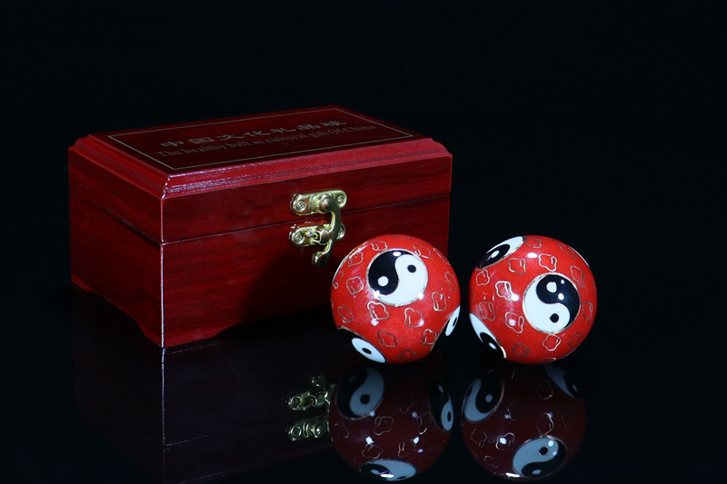 Premium gift box set of Beijing Cloisonne handball outer craft cultural gift Cloisonne low-temperature fitness ball pic 8