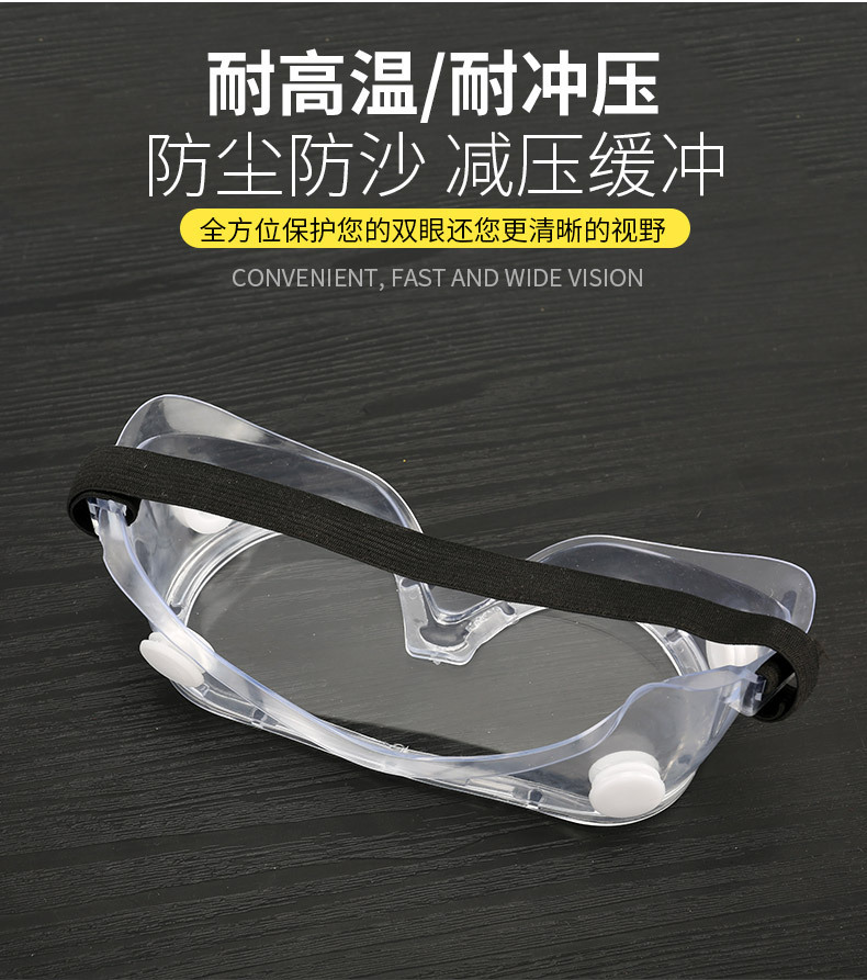 厂家批发透气防雾PC四珠护目镜高清透明防护眼镜框防喷溅隔离眼罩详情14