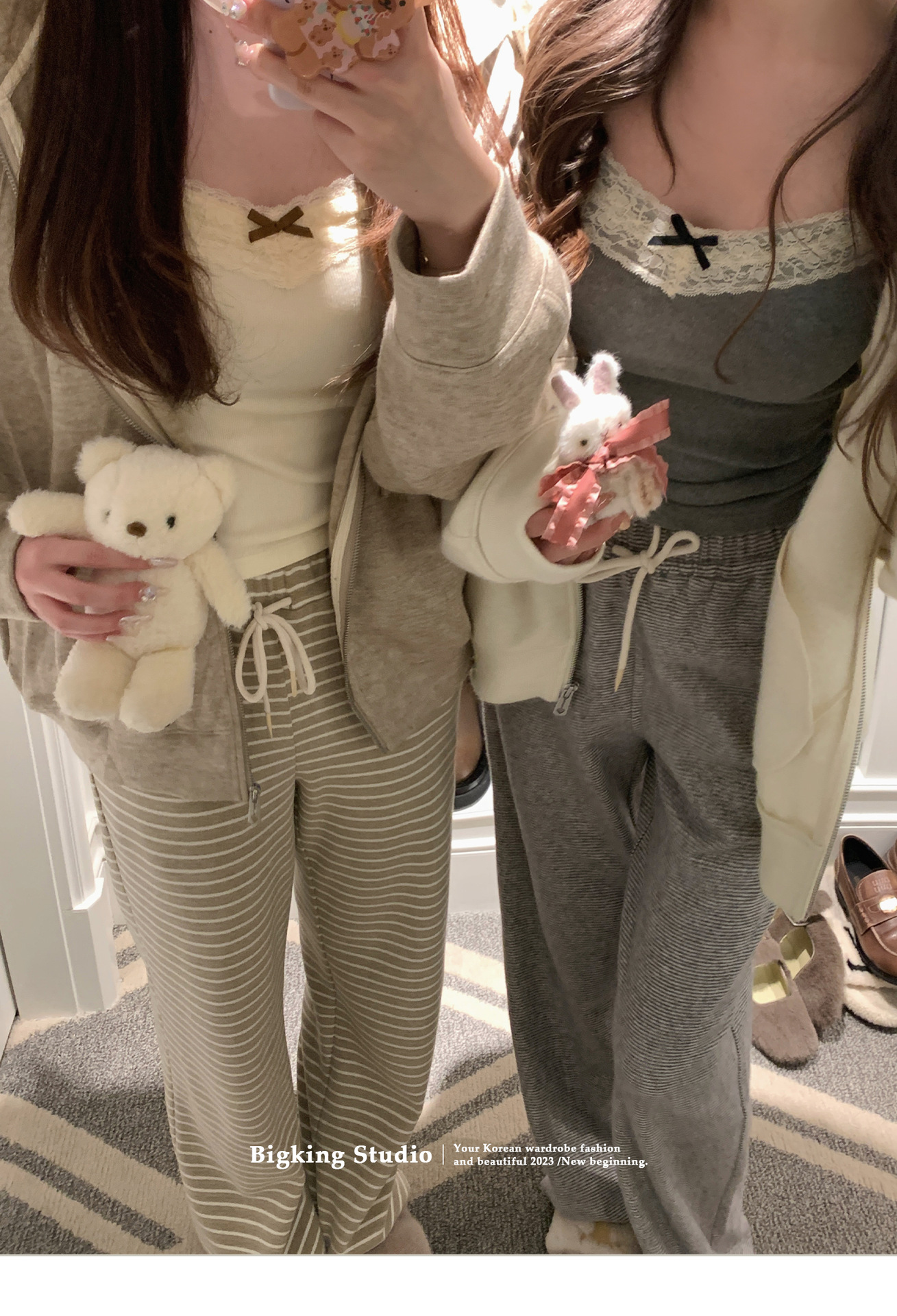 辣妹纯欲蕾丝花边吊带背心打底胸垫蝴蝶结短款修身设计无袖上衣详情25