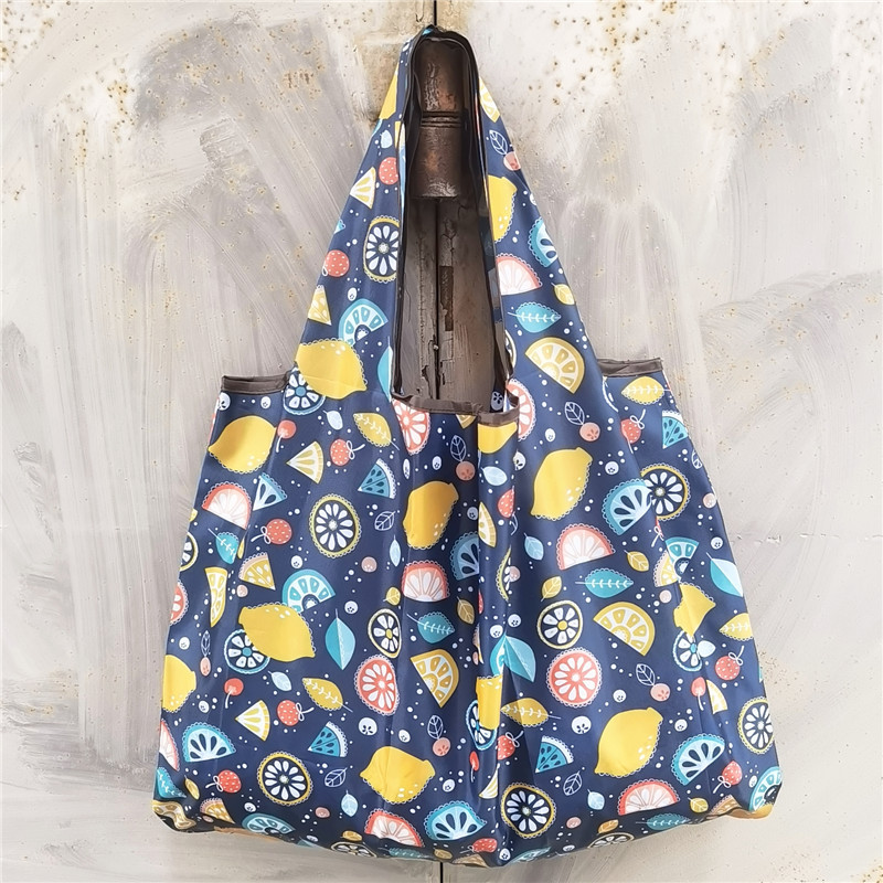 超大号卡通日本折叠环保购物袋防水尼龙买菜包收纳包米奇头手提袋详情24