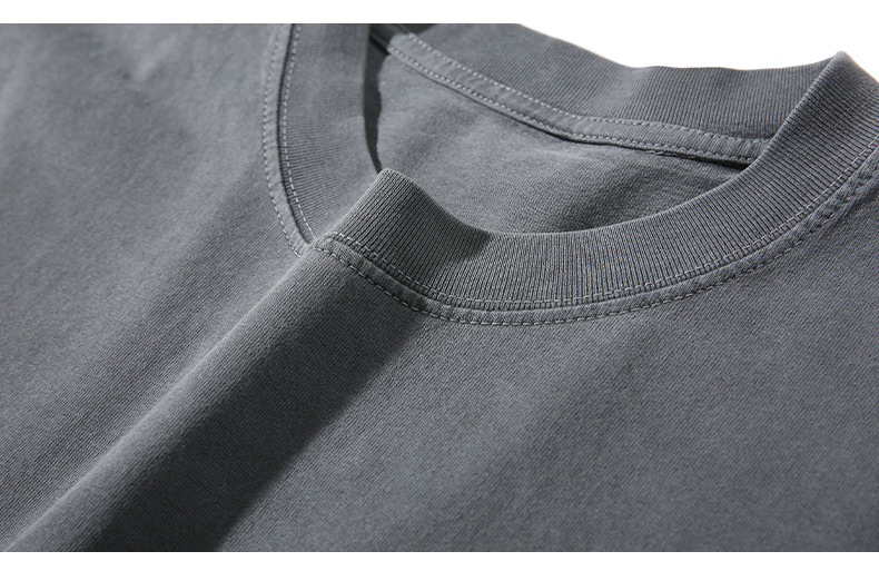 ALLIN pure cotton heavy-duty short-sleeved T-shirt for men, a summer trendy brand with three-dimensional printed letters and loose round-neck couple tops pic 60