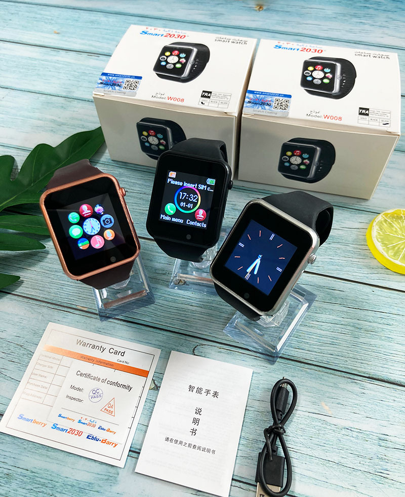 W008智能手表蓝牙插卡通话手表运动计步来电信息提醒智能手表工厂详情6