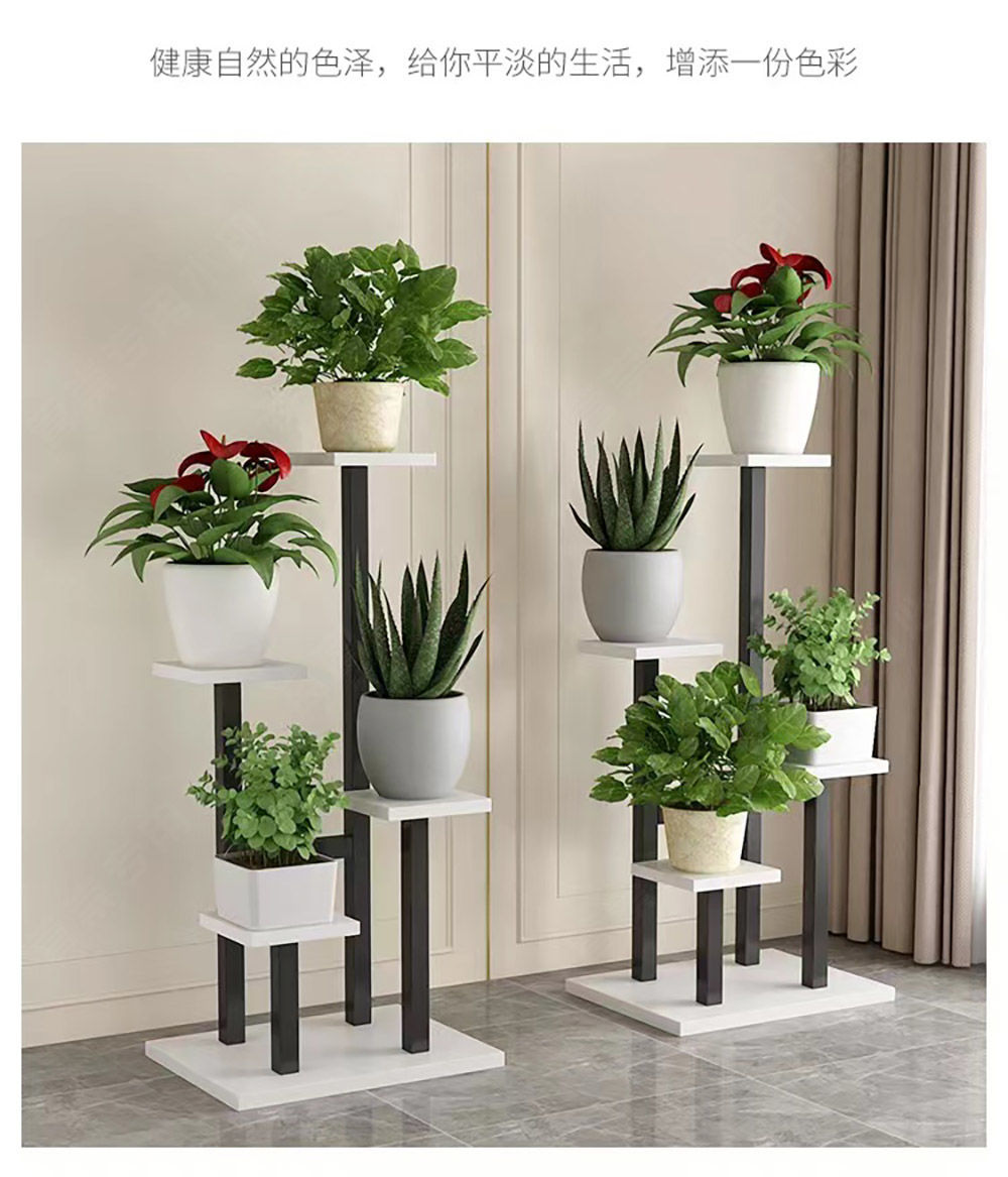 新款客厅落地阳台宿舍置物架电视柜简约现代铁艺花架室内多层花架详情2