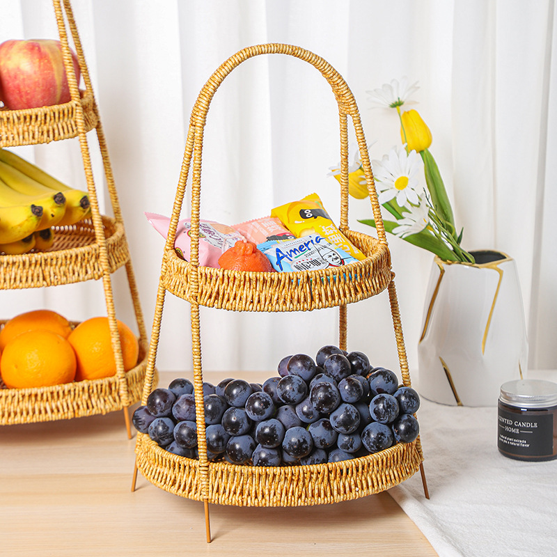 Multi-functional plastic fruit plates, fruit baskets, snack plates, draining dried fruit boxes, solid wood dried fruit boxes, and household fruit plates are available in multiple colors pic 3