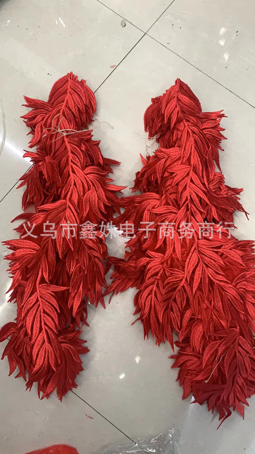 树叶辅料刺绣花朵婚纱礼服手工DIY辅料配件平绣蕾丝大花朵详情11