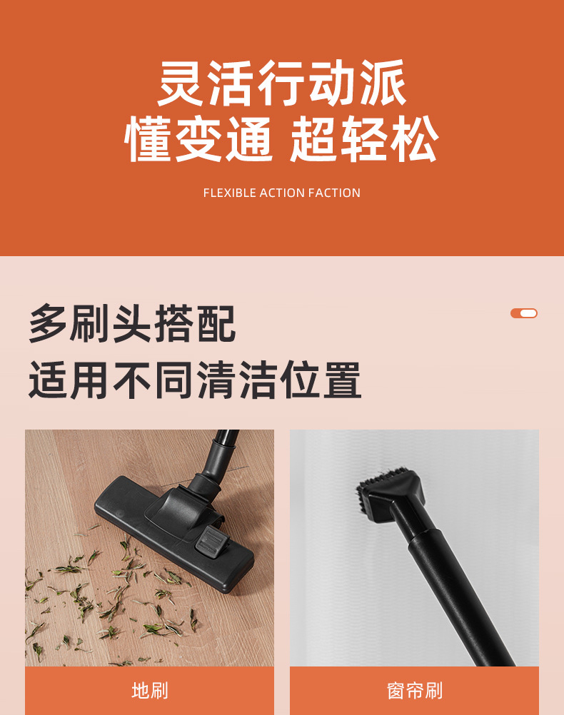 Household vacuum cleaner, high suction power, strong, small, quiet, dry and wet dual-purpose bucket vacuum cleaner, industrial pic 18