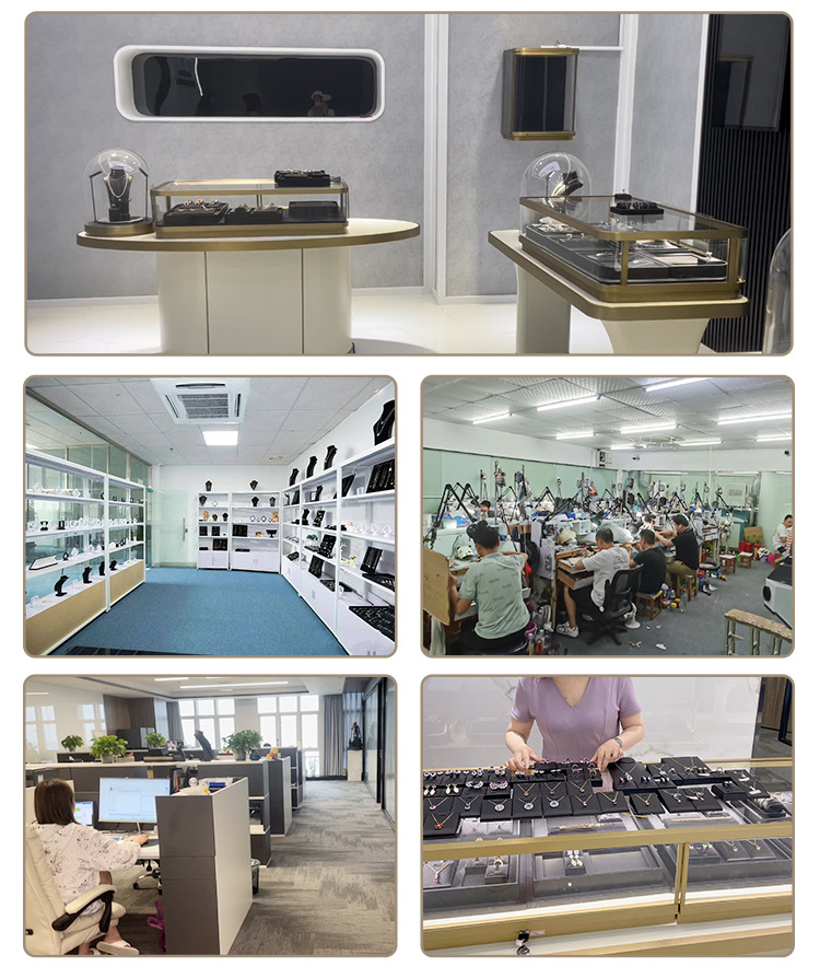 新中式国风蛋面天然水沫玉项链戒指套装S925银祖母绿宝石吊坠饰品礼盒详情20