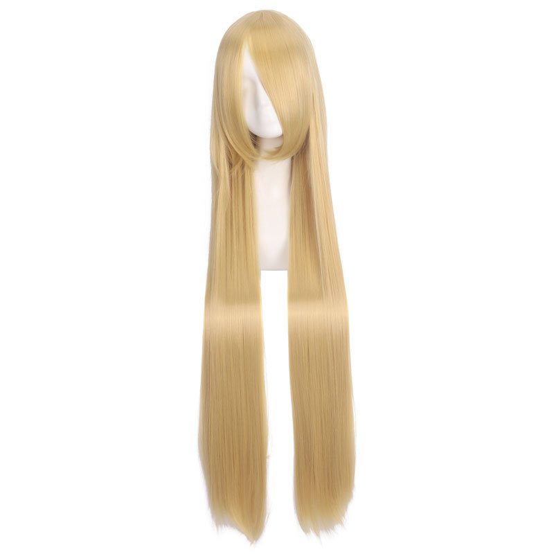 Anime wigs, European and American 100CM wigs, cosplay all-purpose long straight hair for women, multi-color long straight hair manufacturer wholesale pic 9
