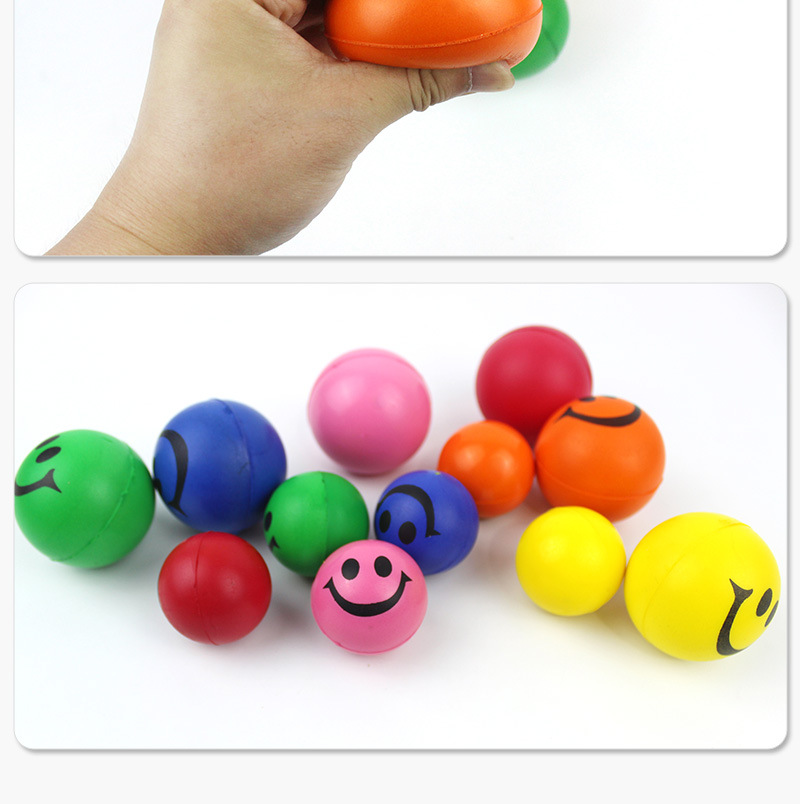 Colorful PU sponge slow rebound pressure ball rehabilitation training grip strength machine LOGO printed pressure relief and release ball toy pic 13