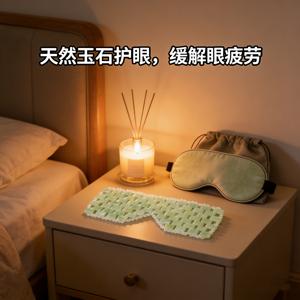 天然甲翠绿玉石滚轮刮痧板脸部岫玉按摩器眼帘眼罩美容院spa按摩详情17