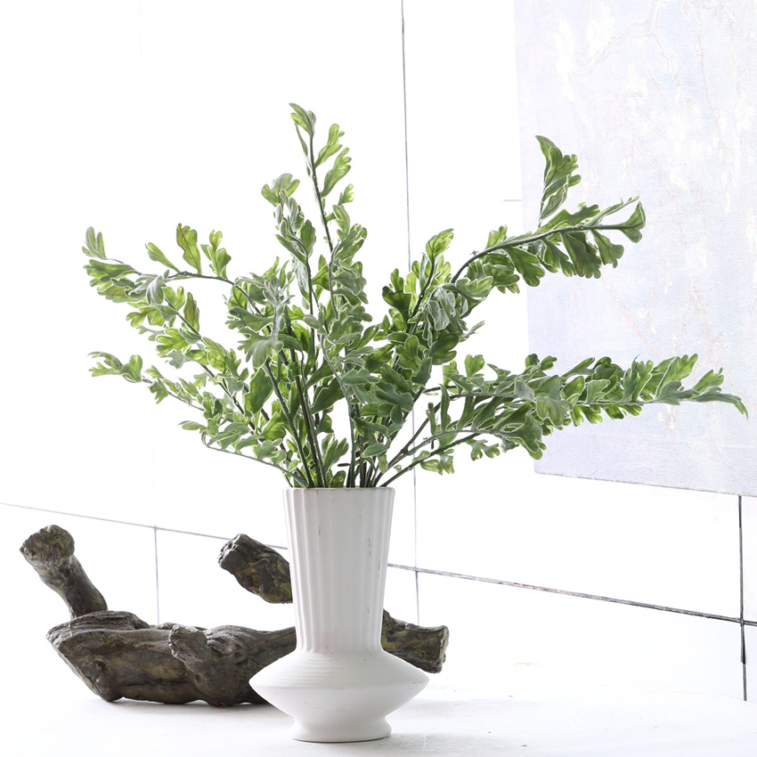 Green tropical rainforest simulated kidney fern fern wall landscape design, soft rubber Persian leaf flower bouquets, multiple decorative items, simulated plants for home decoration pic 5