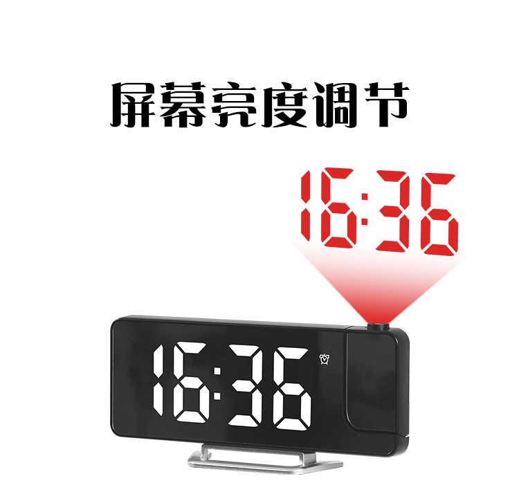 网红爆款LED大屏镜面投影闹钟显示温度感应电子时钟跨境热销673详情23