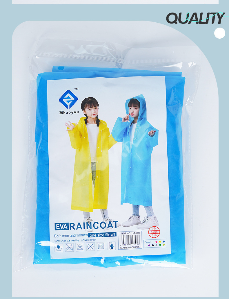 Wholesale non-disposable EVA children's raincoats, enlarged and thickened outdoor one-piece raincoats for primary school boys and girls pic 14