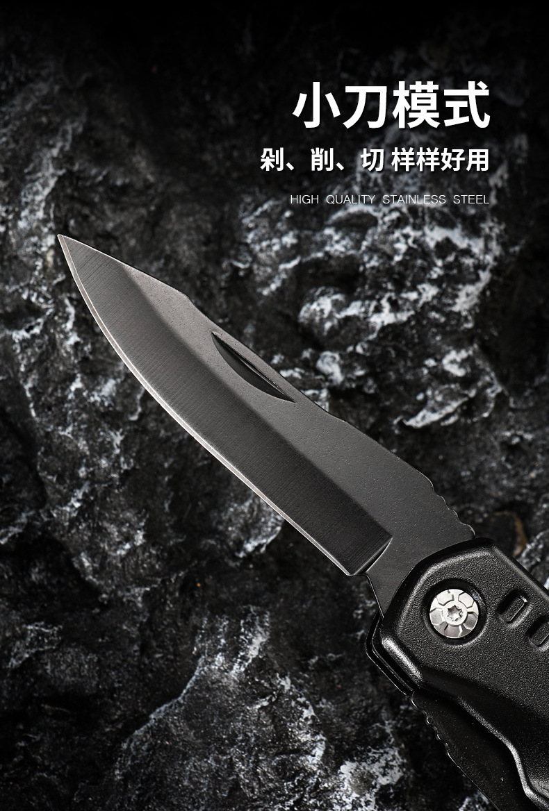 跨境定制多功能不锈钢户外腰斧战术伐木斧开山劈柴野营工具五金刀钳详情17