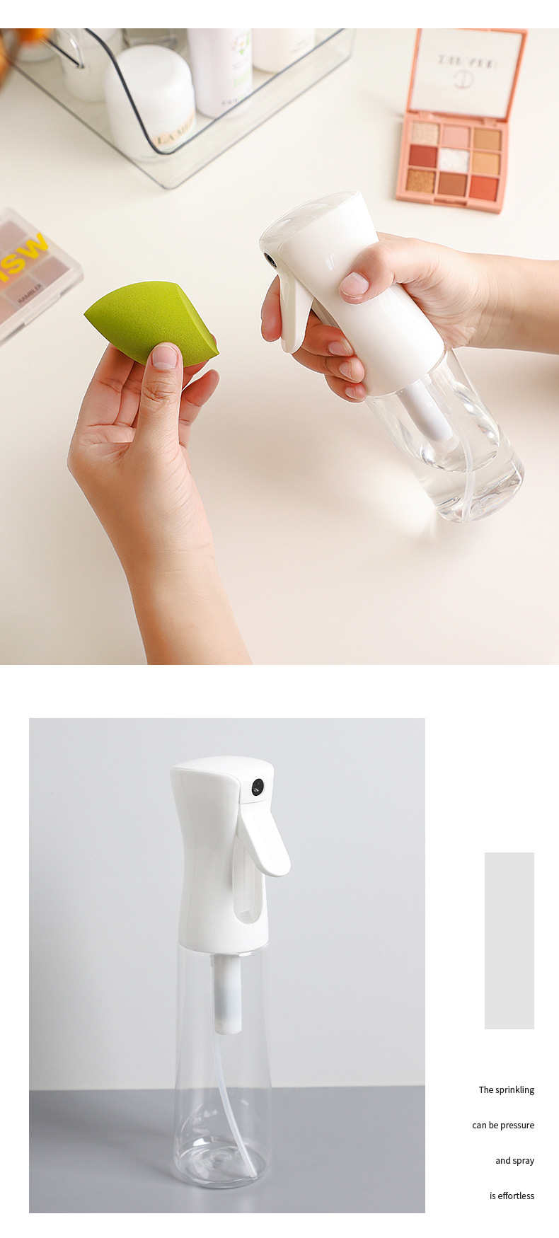 Continuous high-pressure alcohol disinfection, makeup hydration dilution, fine mist, small spray bottle, ultra-fine atomization spray bottle press pic 12