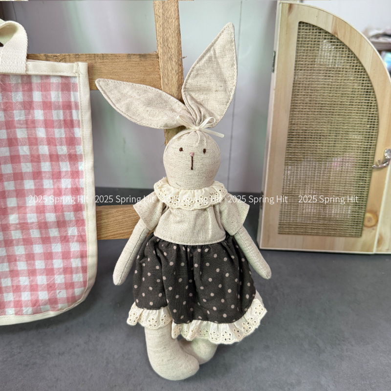 韩系可爱布艺卡通兔兔布娃娃女童玩偶安抚玩具房间公仔可爱送礼物详情9