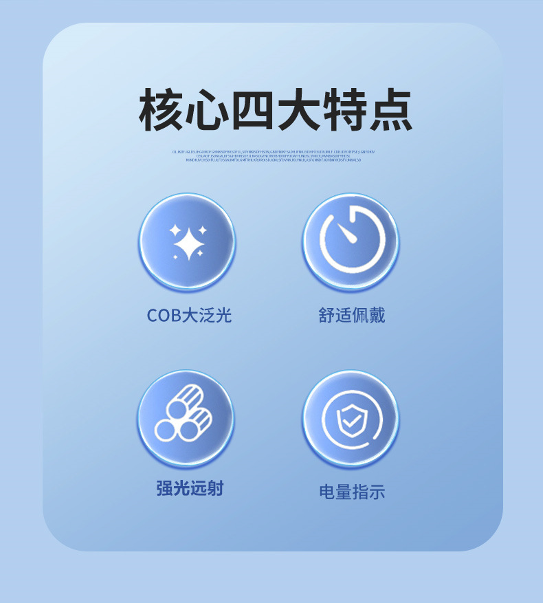 New cross-border multi-functional COB floodlight, led outdoor cycling, night running and night fishing light, USB charging strong bald light pic 6