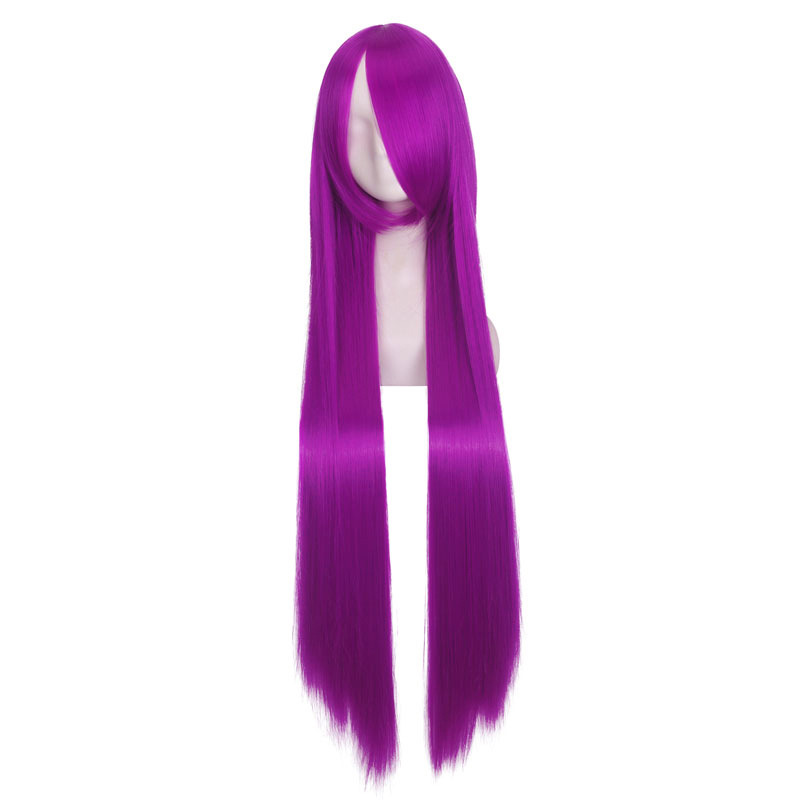 Anime wigs, European and American 100CM wigs, cosplay all-purpose long straight hair for women, multi-color long straight hair manufacturer wholesale pic 19