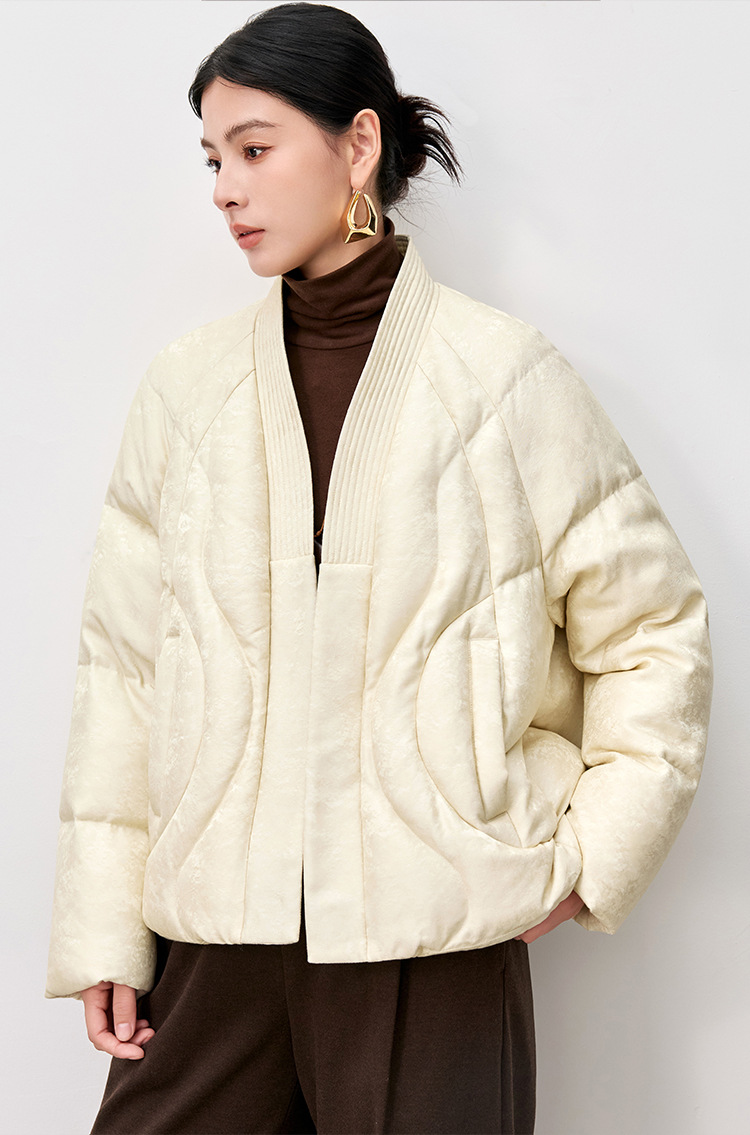New loose cloud-shaped cream puffs for women's autumn and winter, thick and warm light luxury jacket for women 2113 pic 30