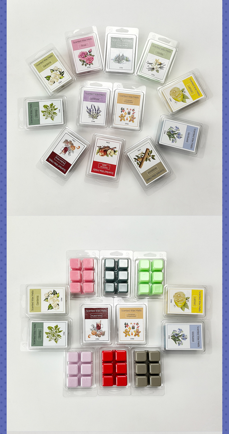 跨境爆款香薰蜡块大豆蜡DIY彩色系方块香氛蜡暖蜡器专用香薰蜡烛详情6