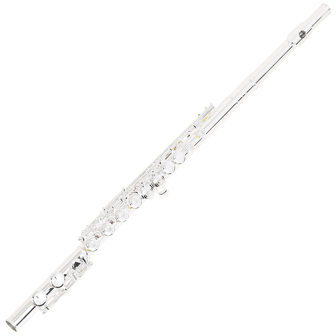 Cross-border silver-plated flute, 16-hole closed-hole C major silver flute, white copper curved flute, professional performance flute pic 14