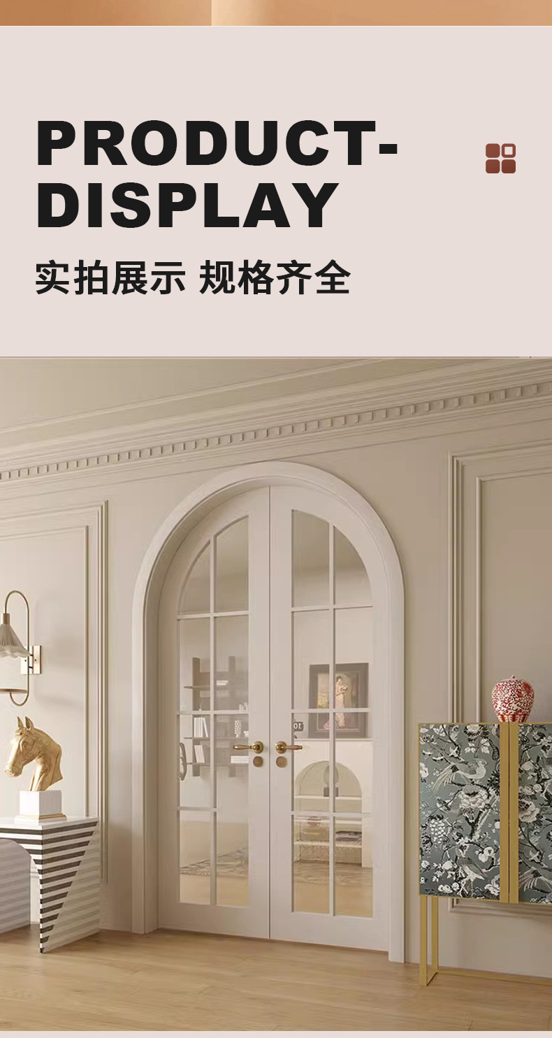 French-style antique iron door, popular bathroom door, toilet door, bathroom door, kitchen door, balcony door, glass door, swing door pic 10