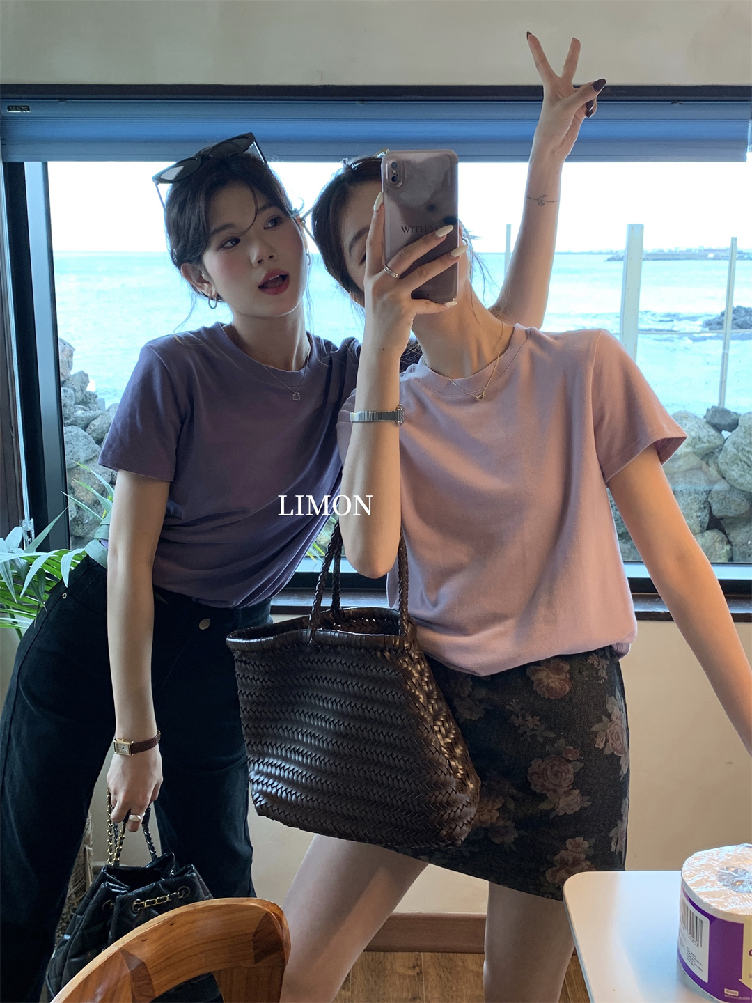 THE LEMON柠檬绿茶正肩磨毛短袖t恤女2024秋季新款百搭上衣打底衫详情11