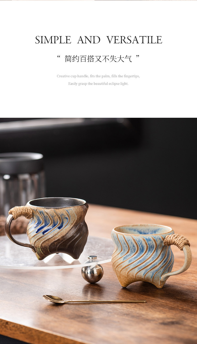 宅寂风陶瓷马克杯创意陶瓷杯跨境货源家用窑变水杯高颜值咖啡杯子详情36
