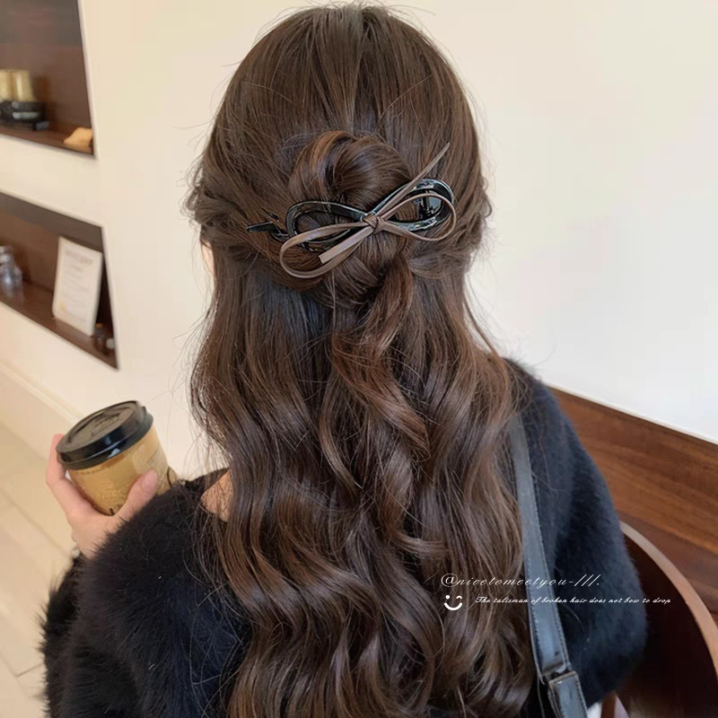 Elegant one-line hair clip, twist clip at the back of the head, 2025 new style, light luxury and high-end style, updo, grab clip, duckbill clip headwear pic 41
