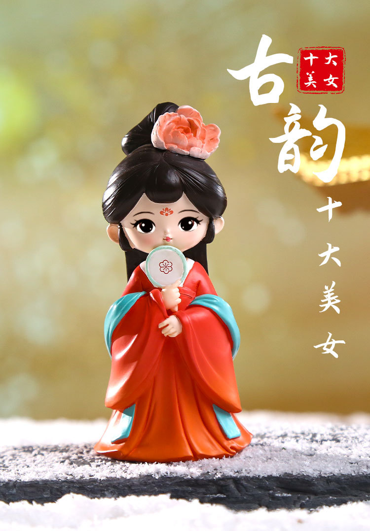 Top 10 Ancient Charm Beauty trinkets, New best-selling resin craft decorative items, Chinese cartoon casual Tang Dynasty pic 3