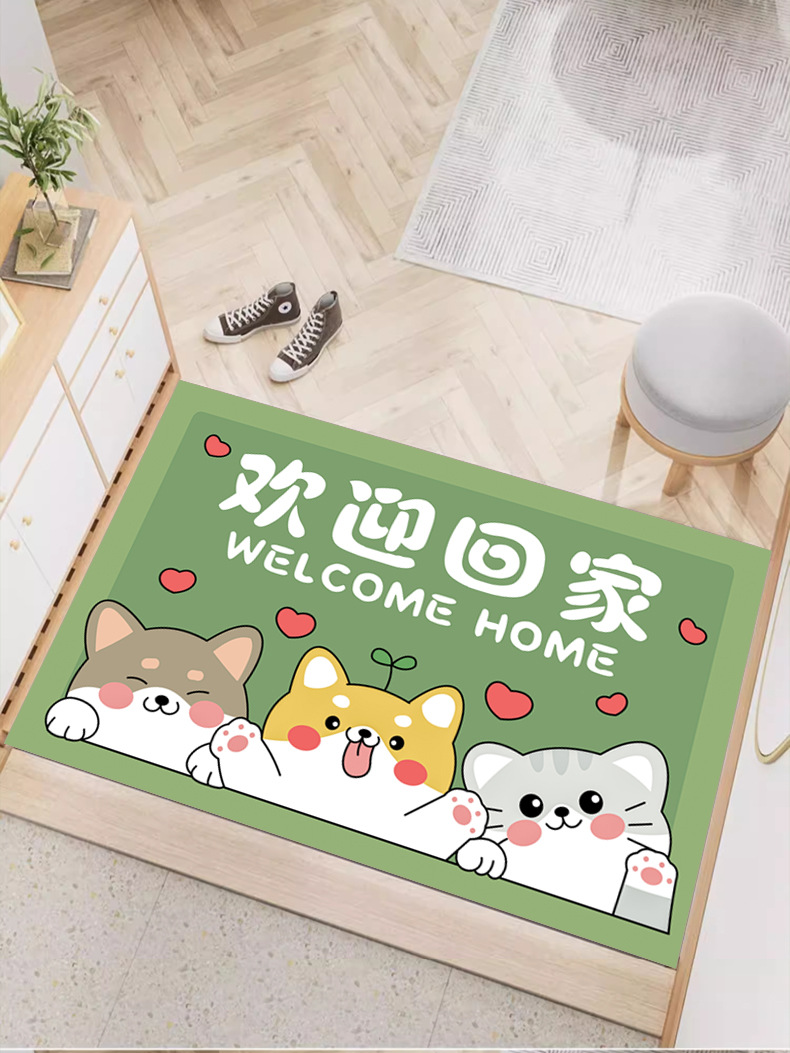 卡通欢迎回家地垫家用进门浴室门口垫子防滑吸水耐磨玄关脚垫详情12