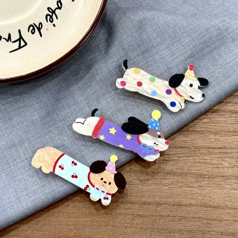 卡通发卡可爱侧边小狗儿童头饰刘海夹女发夹鸭嘴夹夏季子前额碎发详情3