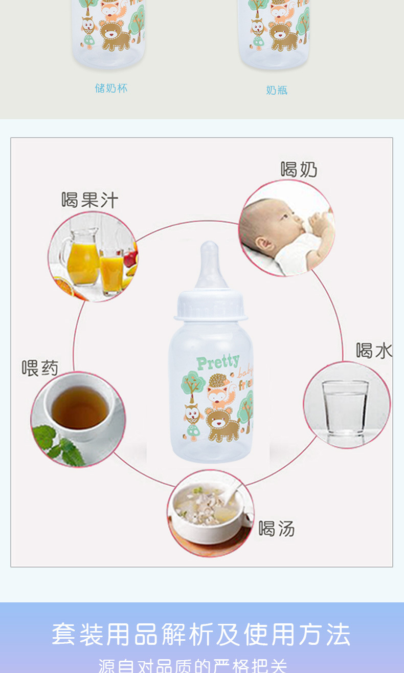 跨境婴儿PP奶瓶外出便携5件套礼盒套装母婴用品厂家批发奶瓶配件详情9