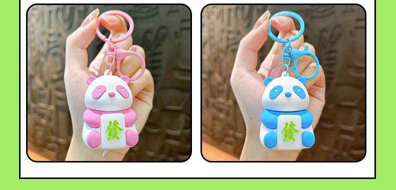 Creative Fortune Panda luminous keychains, cute figurines, pendants, bags, decorative small gifts, wholesale key chains and accessories pic 9