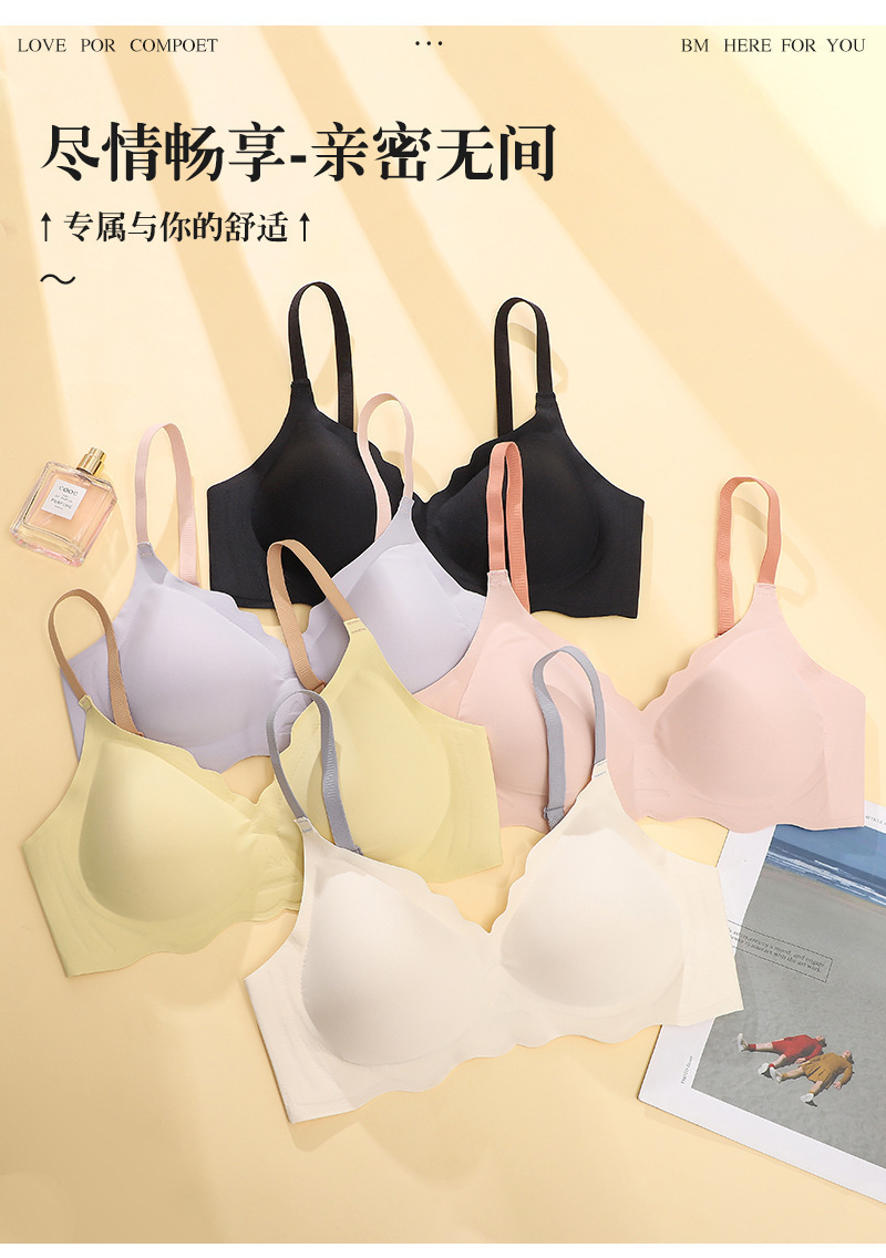 果冻条无痕内衣小胸聚拢无钢圈文胸薄款运动防震收副乳软支撑胸罩详情7