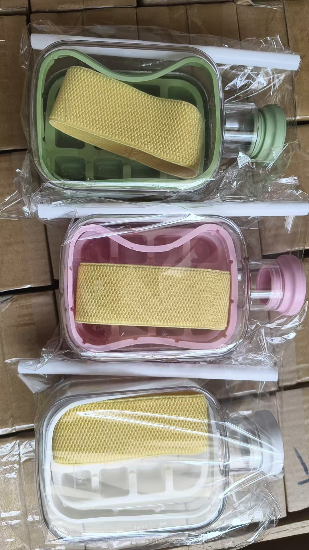 Cross-border ice cube tray water bottle two-in-one press water filling ice bucket, ice box, ice maker, high appearance level portable ice cube mold pic 2
