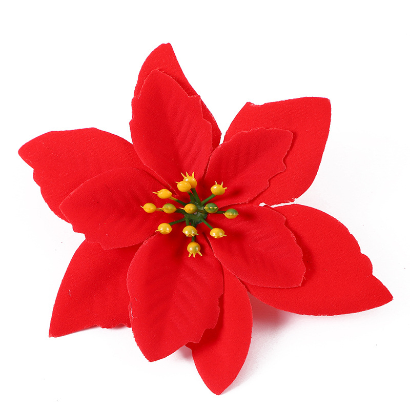Christmas five-pointed flower decorations, home DIY accessories, plastic flannel, Christmas decorative flower handicrafts, gifts, creative soap flowers pic 8
