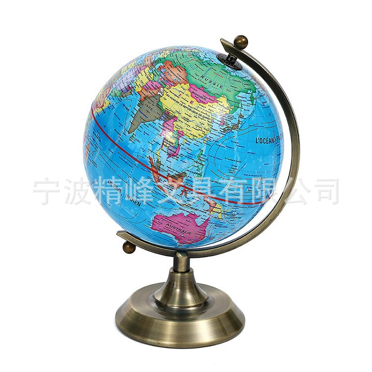 英文复古风地球仪办公室摆件学生专用儿童节礼物高清古铜拉丝支架详情6