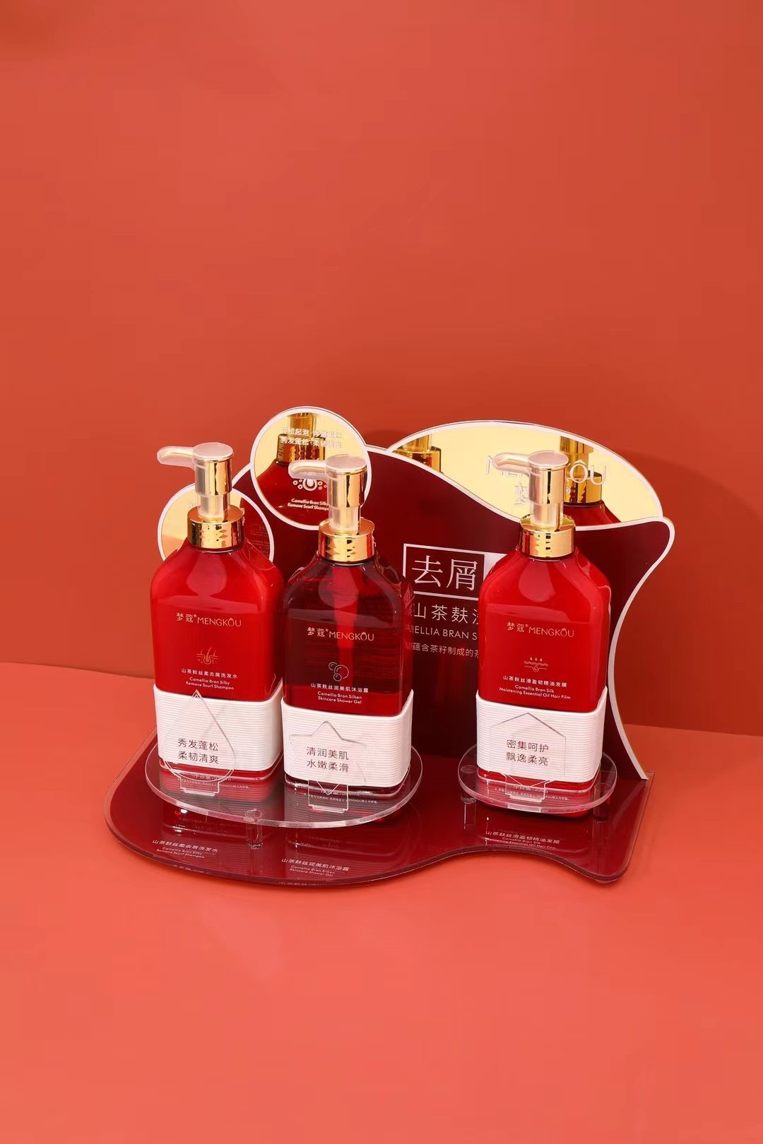 Mengkou Camellia Silk Softening Anti-Dandruff Refreshing Shampoo Flowing Hair Essential Oil Smooth Hair Mask Beauty Foam Body Wash pic 7