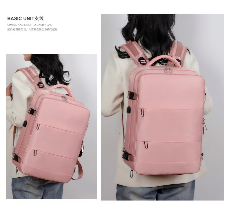 跨境高级感双肩背包干湿多功能防水大容量背包商务休闲电脑双肩包详情17