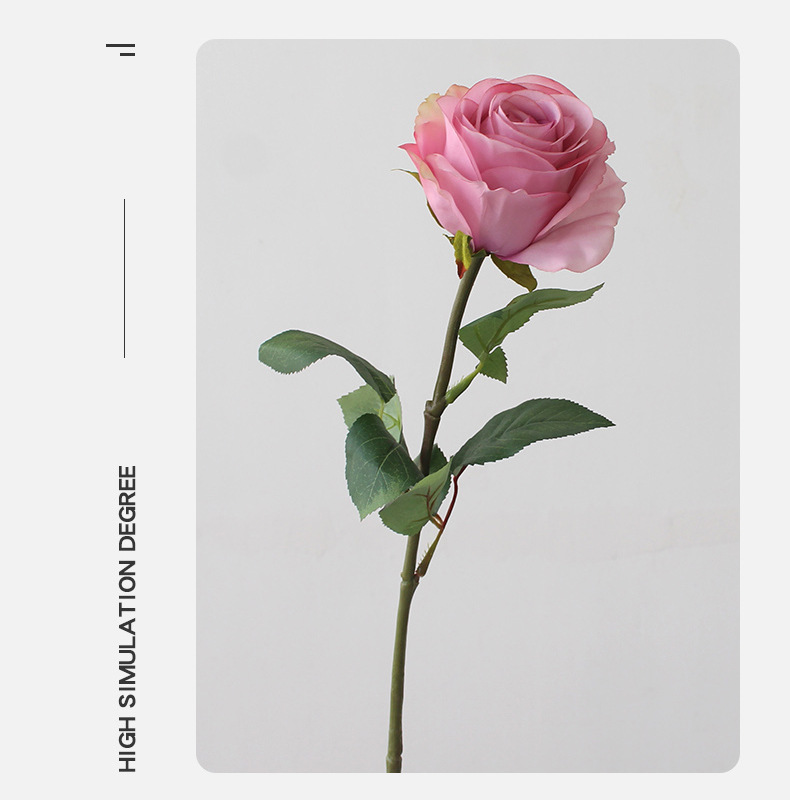 包邮仿真玫瑰单支大花头婚礼装饰假花千层玫瑰景观宠物园艺花卉详情16
