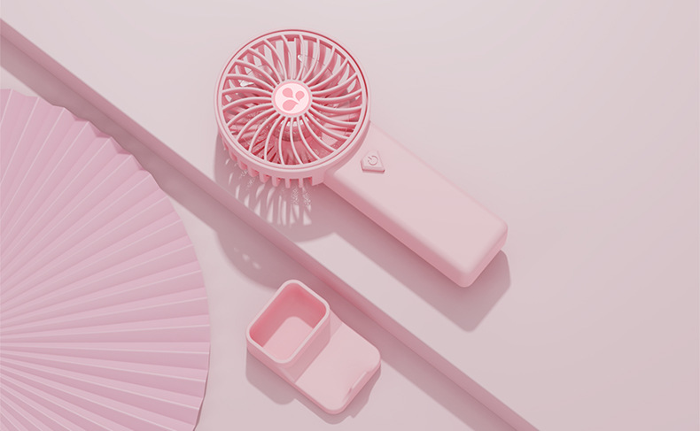 商务纯色手持小风扇迷你便携式USB充电户外批发印字开业商务礼品详情22