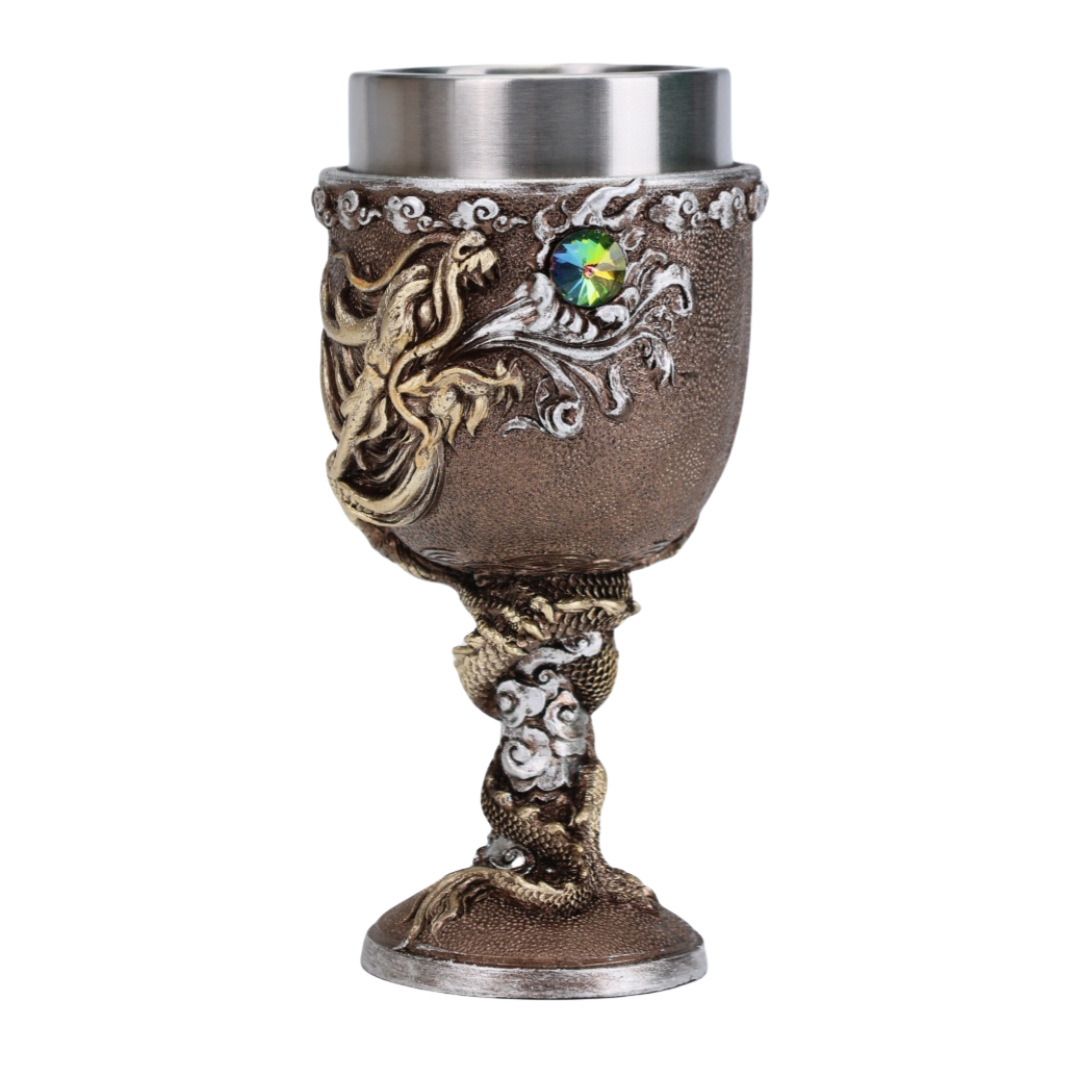 European and American foreign trade inventory, Chinese dragon red wine glasses, personalized cocktail glasses, stainless steel water cups, high appearance level pic 3