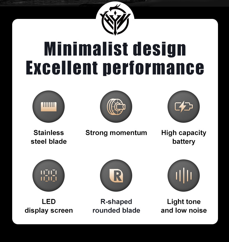 爆款跨境货源新款电推子理发器光头油头通用雕刻剪电推剪理发器详情2
