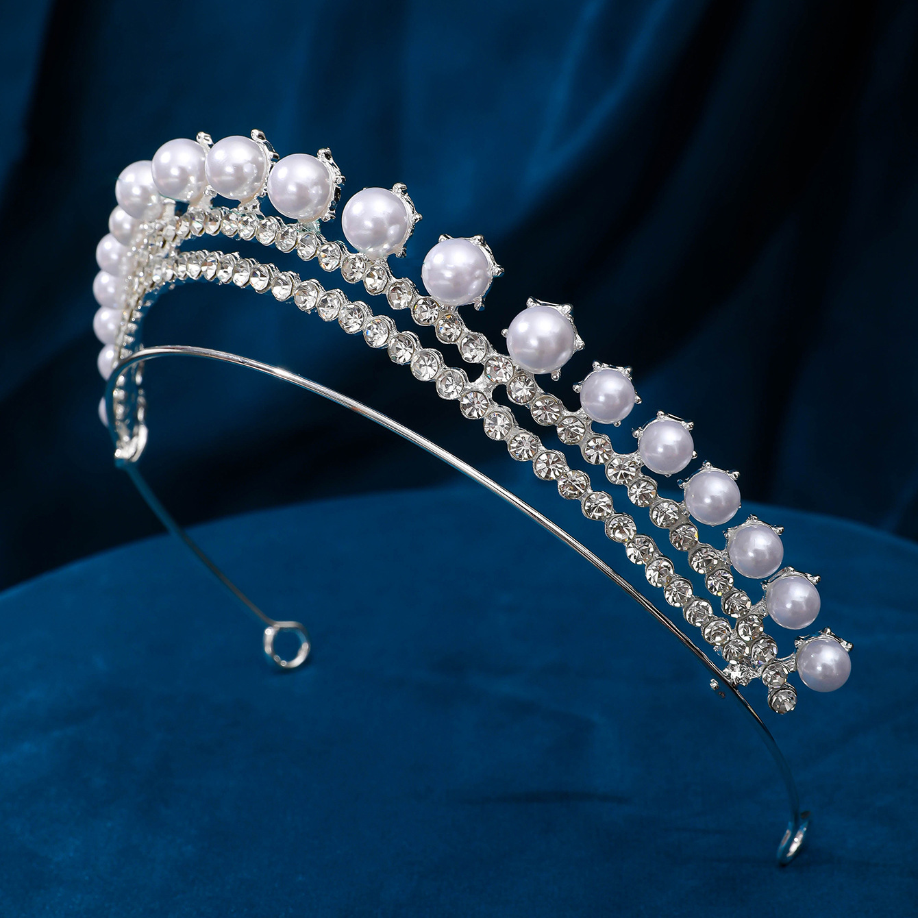 New water diamond elegant bride headwear, studio style accessories, beauty pageant dinner pearl hair accessories, hair crowns, princess crowns pic 9