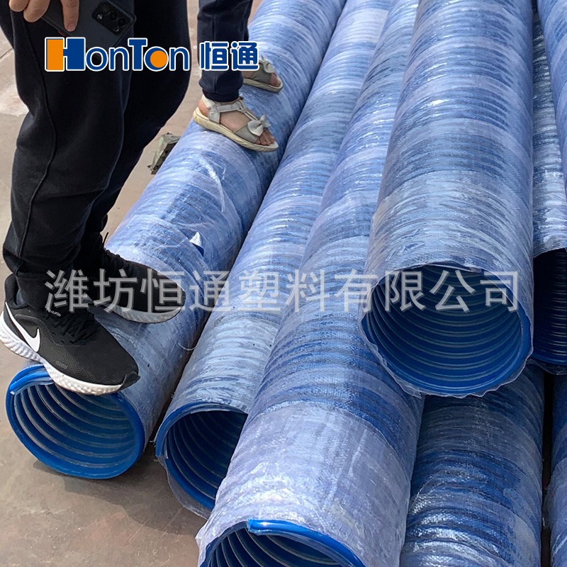 厂家批发pvc塑筋增强软管抗负压吸鱼管排涝泵车抽水管排污吸污管详情7