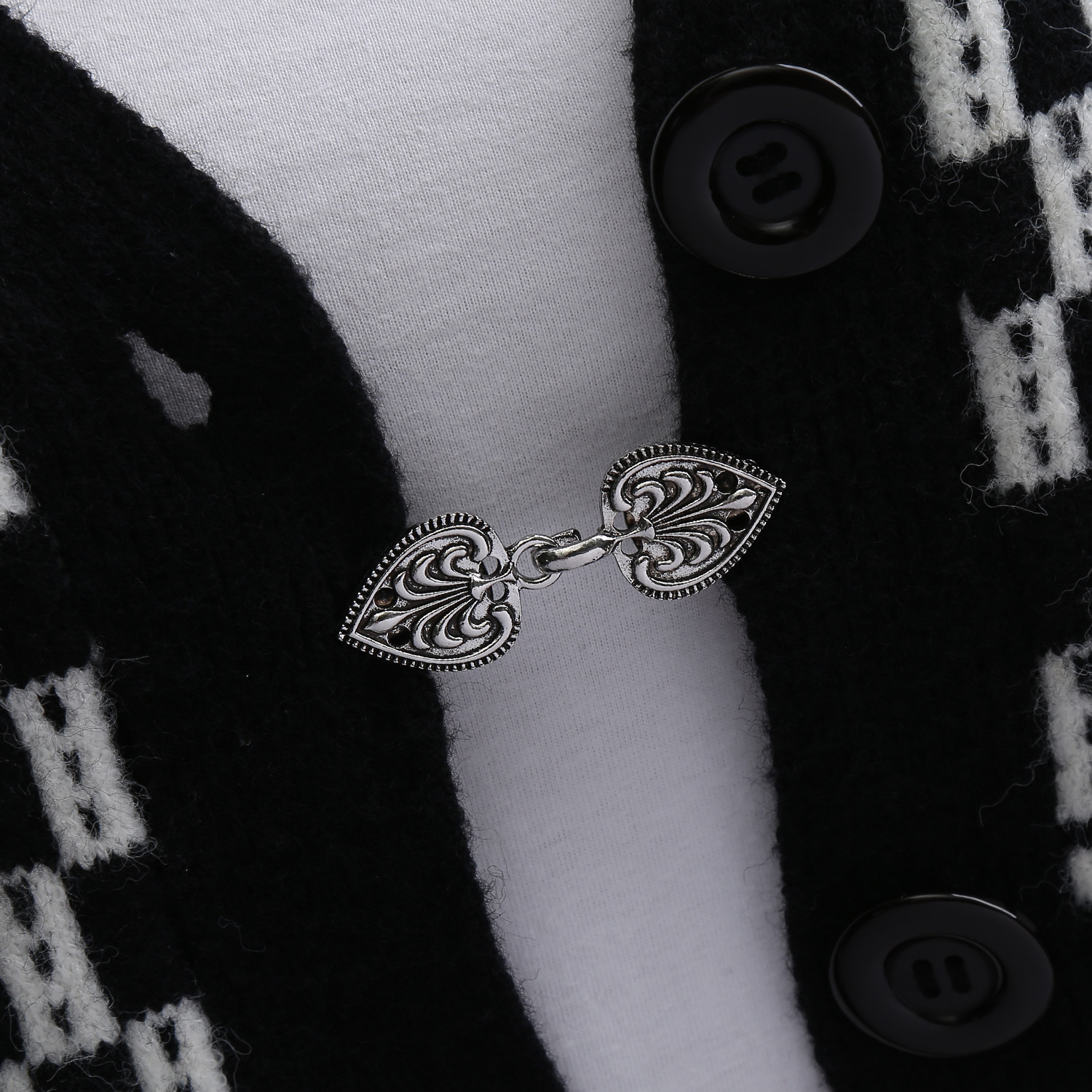 欧美复古合金毛衣夹丝巾开衫扣衬衣领夹防走光束紧夹胸针厂家直销详情29