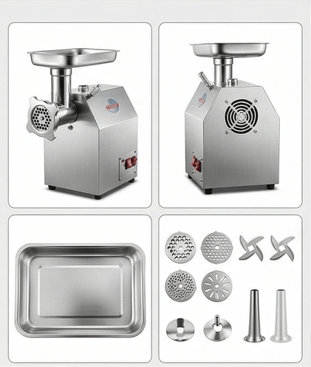 Commercial high-power medium-sized desktop meat grinder, multi-functional fresh meat and frozen meat electric meat grinder specially designed for canteens and restaurants pic 4