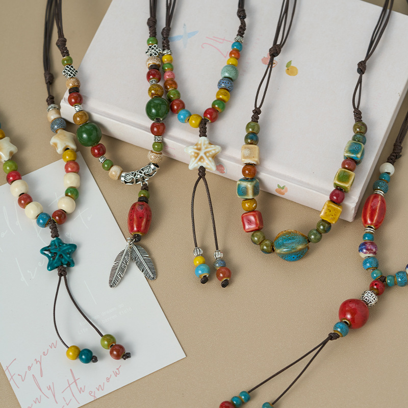 景德镇陶瓷项链饰品批发项链百搭高级感女生文艺新中式礼物首饰详情1