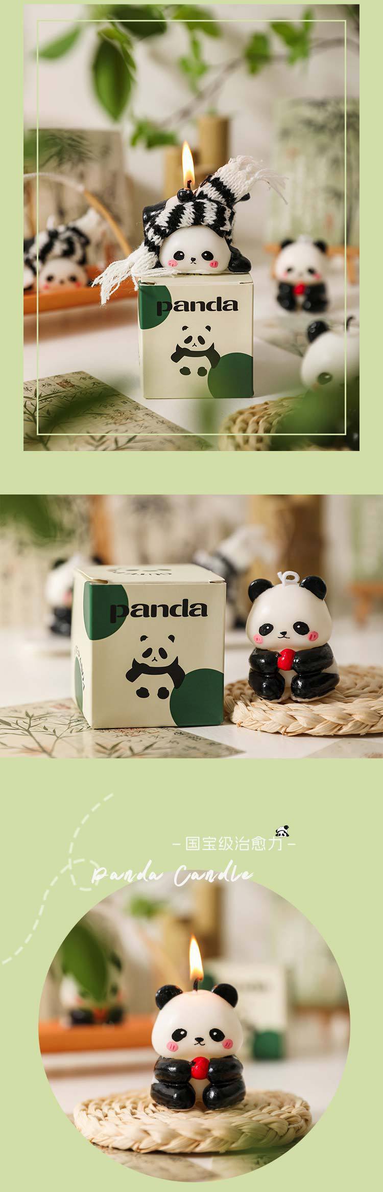 新款香薰蜡烛国宝熊猫香氛摆件伴手礼物可爱造型蜡烛景区礼品批发详情6